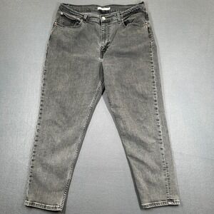Levi's Strauss & Co Jeans Womens 31 Charcoal Gray Denim Stretch Mid Rise Mom Fit